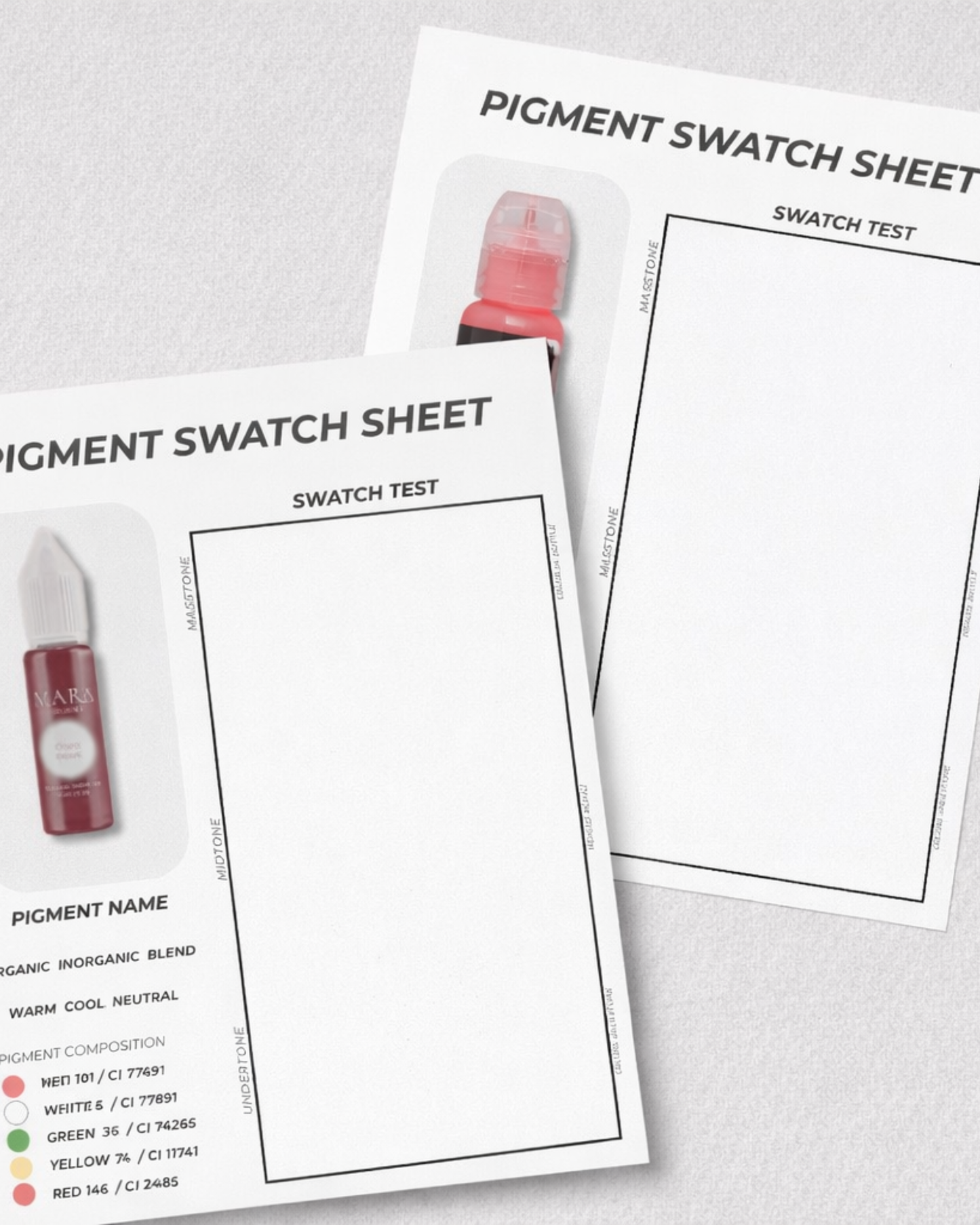 Pigment Swatch Template