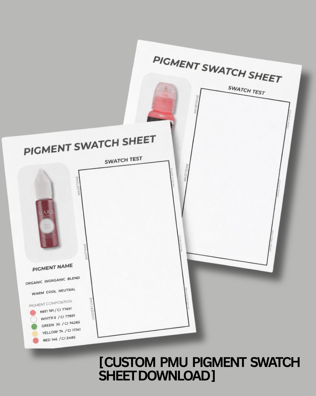 Pigment Swatch Template